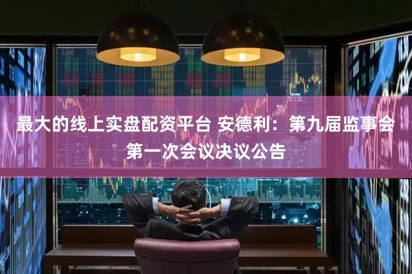 最大的线上实盘配资平台 安德利：第九届监事会第一次会议决议公告