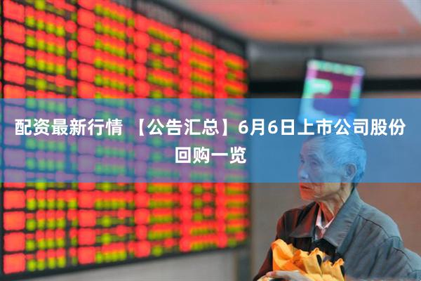 配资最新行情 【公告汇总】6月6日上市公司股份回购一览