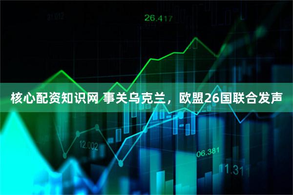 核心配资知识网 事关乌克兰，欧盟26国联合发声